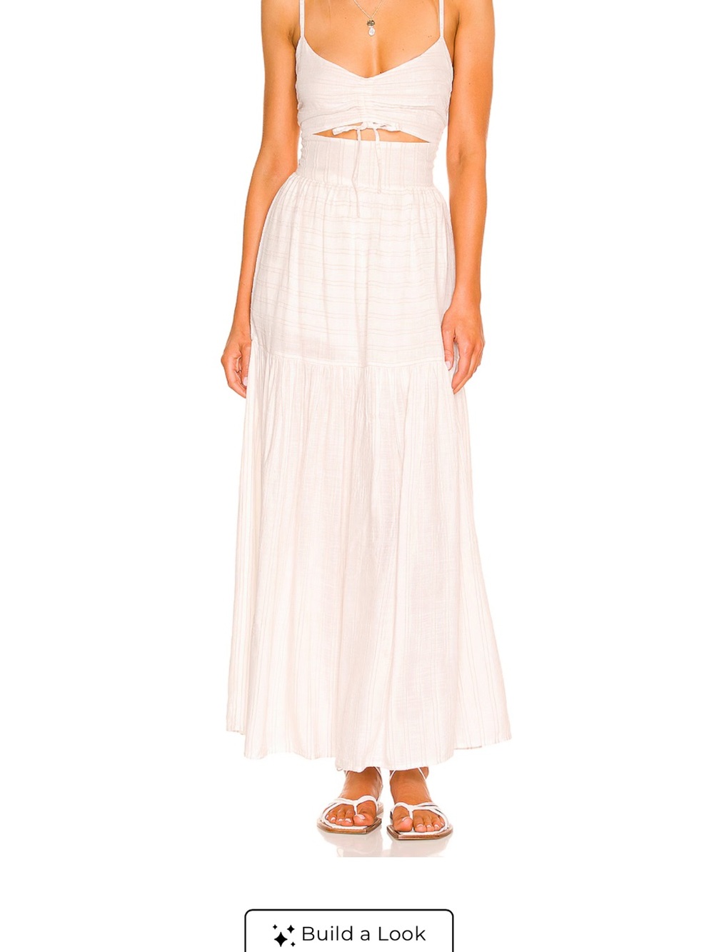 l*space Cream Cutout Maxi Dress with Spaghetti Straps